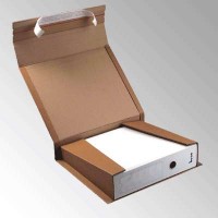 Ordnerverpackung für 1 DIN A4 Ordner, mit 35 - 80 mm Rückenhöhe 