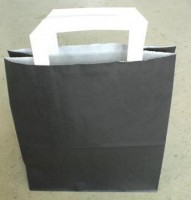 Papiertragetasche 220 x 110 x 260 mm schwarz 