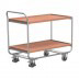 Alu-Tischwagen, 2 Lenk- 2 Bockrollen, Abmessung 1085 x 600 x 970 mm 