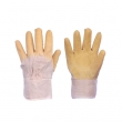 CLASSIC-LMO - CHINA Latex beschichteter Handschuhe, gelb, mit Segeltuchstulpe 