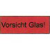 Etiketten Aufkleber, Haftetiketten "Vorsicht Glas!" 
