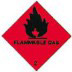 Gefahrgut Haftetiketten "Flamable Gas", 100 x 100 mm 