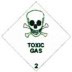 Gefahrgut Haftetiketten "Toxic Gas", 100 x 100 mm 