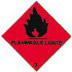 Gefahrgut Haftetiketten "Flammable Liquid", 50 x 50 mm 