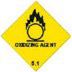 Gefahrgut Haftetiketten "Oxidizing Agent", 100 x 100 mm 
