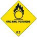 Gefahrgut Haftetiketten "Organic Peroxide", 100 x 100 mm 