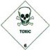 Gefahrgut Haftetiketten "Toxic", 100 x 100 mm 