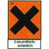 Gefahrgut Haftetiketten "Gesundheitsschädlich", 26 x 37 mm 