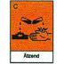Gefahrgut Haftetiketten "Ätzend", 26 x 37 mm 