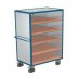 Etagenwagen 5 Böden Abmessung 1315 x 830 x 1800 mm 