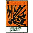 Gefahrgutetiketten "Explosionsgefährlich"