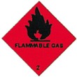 Gefahrgutetiketten "Flamable Gas"