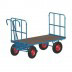 Handpritschenwagen mit Rohrgitter, Ladehöhe 480 mm mit Vollgummi-Bereifung 