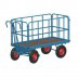 Handpritschenwagen mit 4 Stahlrohrwände, Ladehöhe 410 mm 