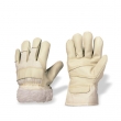 ICE - Möbelleder-Handschuhe-Winter, mit Teddy-Futter, helle Farben 