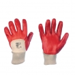 JACKSON - PVC Handschuhe, rotbraun, Strickbund, CE-cat.2, stronghand 