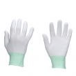 LAIWU - Nylon Strick Handschuhe, weiss, ohne Beschichtung 