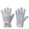 MADRAS - Rind-Spaltleder-Handschu, grau, gestreifter Rücken, cat.1 