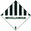 Gefahrgutetiketten "Miscellaneous"