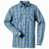 MONTGOMERY - Flanellhemd, blau/grün, kariert Craftland, 1/1 Arm, 85cm, Druckflanell 