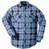 ONTARIO - Thermohemd Craftland, Druckflanell, blau, kariert 