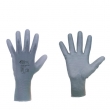 SHENZHEN - nahtlose Feinstrick-Strickhandschuhe, grau, Teil-PU-beschichtet, CE-cat.2 