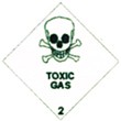Gefahrgutetiketten "Toxic Gas"