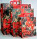 Tragetasche mit Weihnachtssternen #1, 220 x 100 x 290 mm 