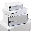 Versandboxen aus Wellpappe, weiß