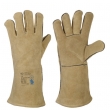 WELDER-PROFI 2 - Rindleder-Handschuhe für Schweißer, ca. 35cm Länge, Stärke 1,3mm, gefüttert, cat.2, 