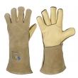 WELDER-PROFI 4 - Rindleder-Handschuhe für Schweißer, ca. 35cm Länge, Stärke 1,3mm, gefüttert, cat.2, 