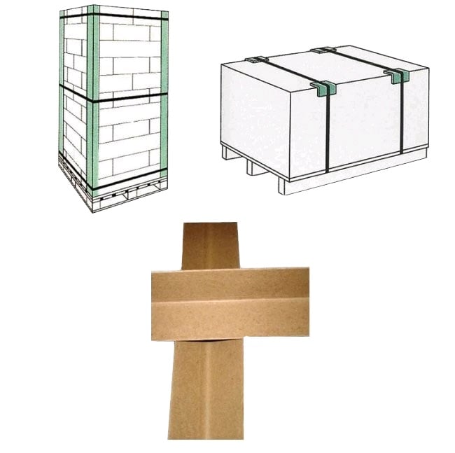 Produktbild von Karton-Paletten-Kantenschutz – 35 X 35 X 1100 Mm, Braune Vollpappe, 150 Stück Im VE – Ideal Als Transport- & Lagerschutz